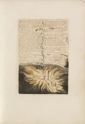 Gestreckt für ein Werk der Ewigkeit..., Platte 22 aus Das erste Buch von Urizen